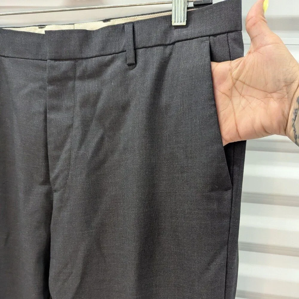 Banana Republic 34 x 34 Tailor Slim Fit Charcoal Gray Dress Pants Old Money‎